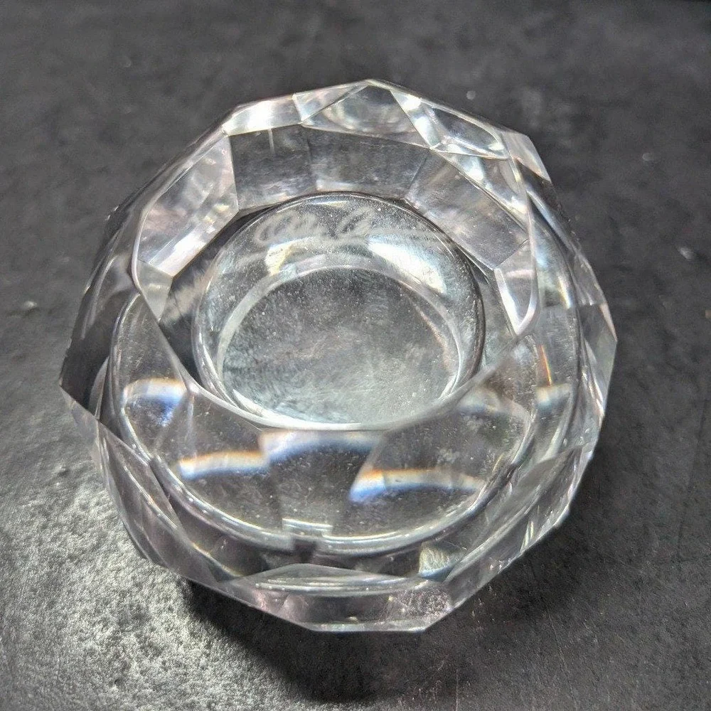Oleg Cassini Crystal Napkin Rings & Candle Holder, Five Piece Bundle,‎ Tableware